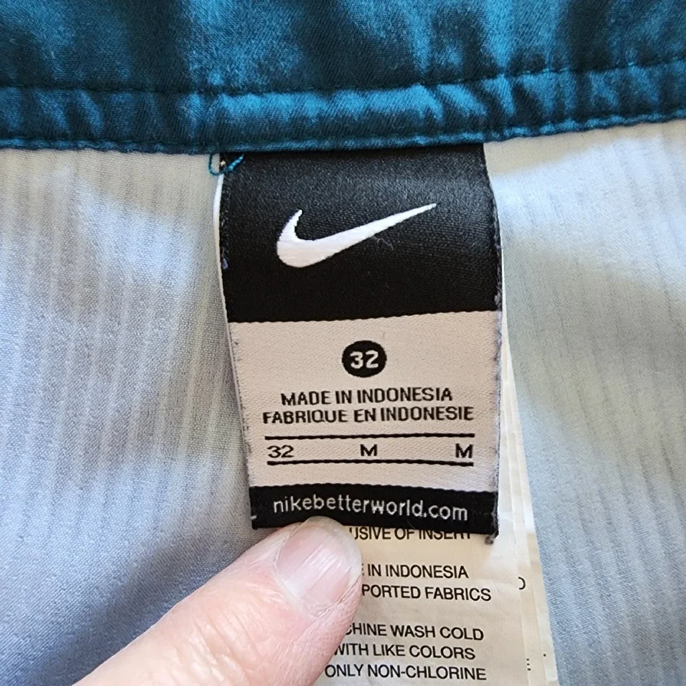 Nike blue‎ geometric board shorts swim trunks mens size 32